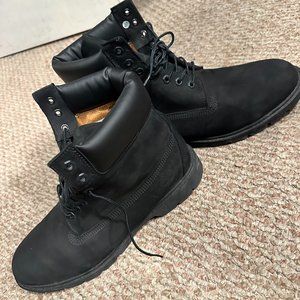 BLACK TIMBERLAND - SIZE 12 - WORN TWICE!